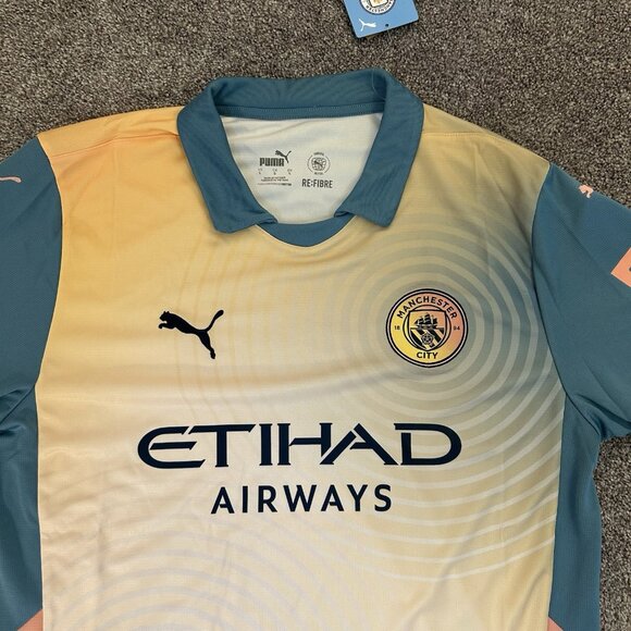 Puma Men's Manchester City MCFC 24/25 Soccer Jersey Size L - Large - NWT $95 - Picture 3 of 16